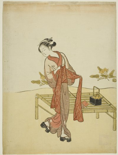 Au bord du ruisseau - Suzuki Harunobu