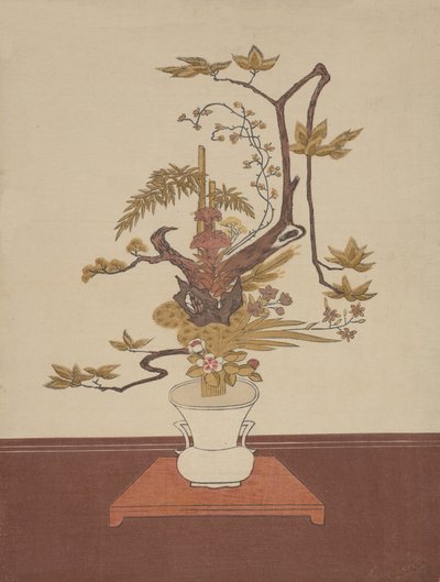Arrangement floral Ike Bana dans le style Ike-no-bo, probablement 1765 - Suzuki Harunobu