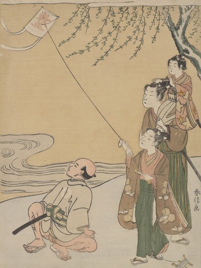 Vol de cerf-volant, vers 1766 - Suzuki Harunobu