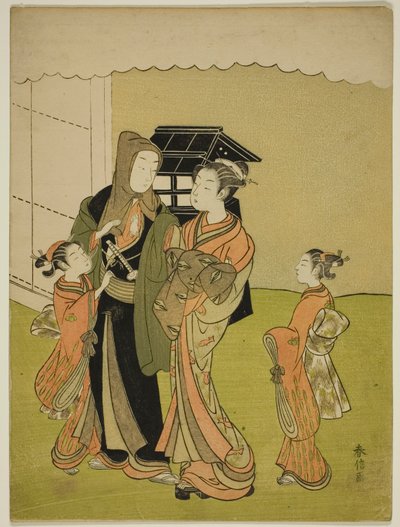 Amants se séparant le matin - Suzuki Harunobu