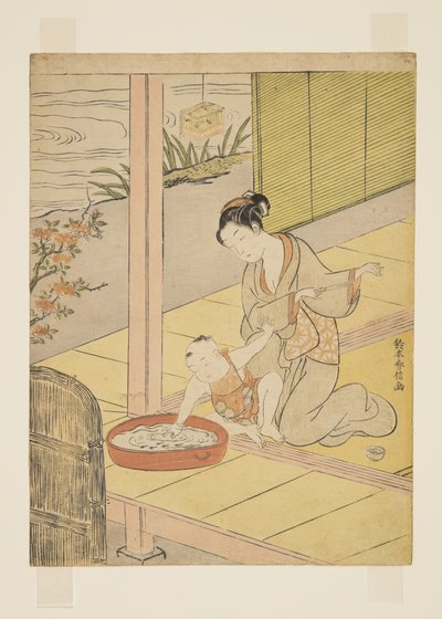 Jouer avec des vairons - Suzuki Harunobu