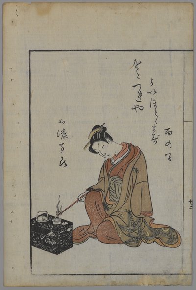Beauté assise, période Edo - Suzuki Harunobu