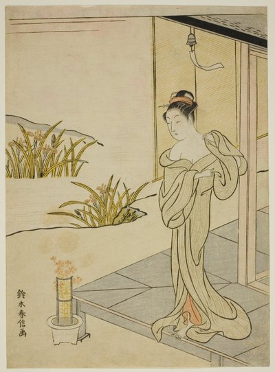 Été, de la série "Nouvelles versions des fleurs des quatre saisons (Shinpan furyu shiki no hana)" - Suzuki Harunobu