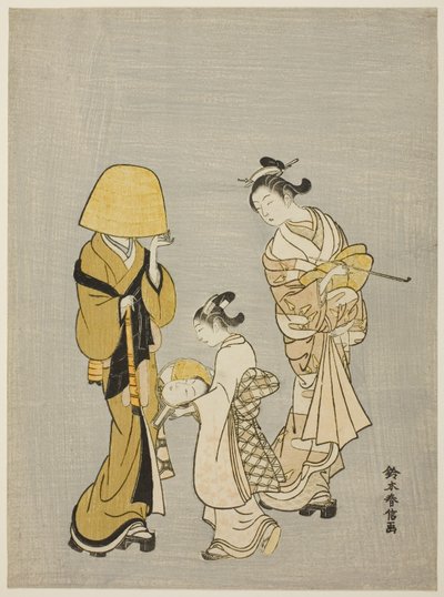 Le visage dans le miroir - Suzuki Harunobu