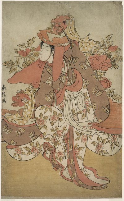 La danse du lion - Suzuki Harunobu