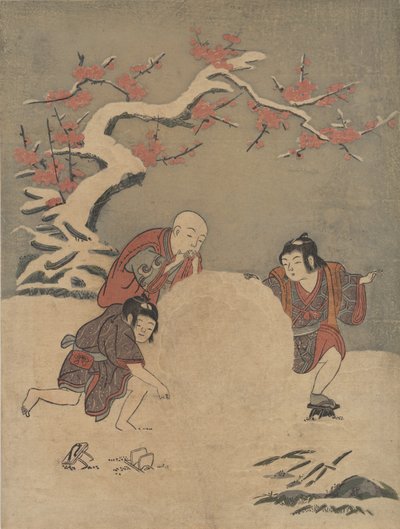 La boule de neige, 1770 - Suzuki Harunobu