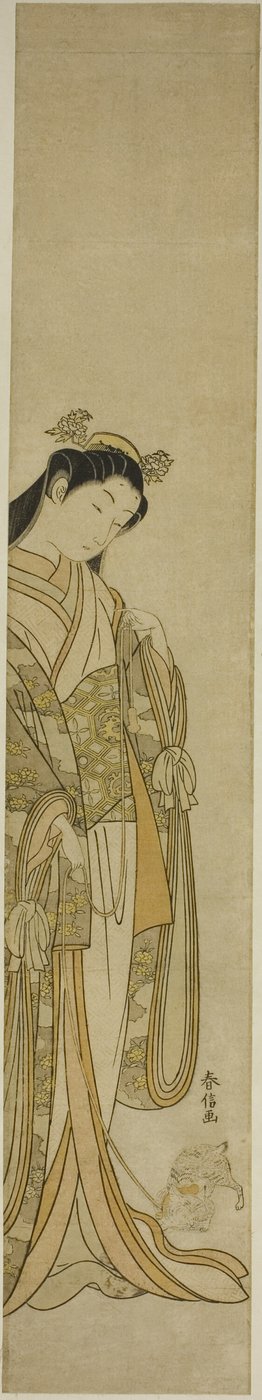 La troisième princesse et son chaton - Suzuki Harunobu