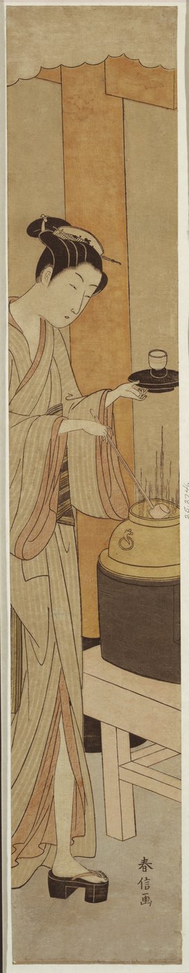 La Serveuse Osen de la maison de thé Kagiya - Suzuki Harunobu
