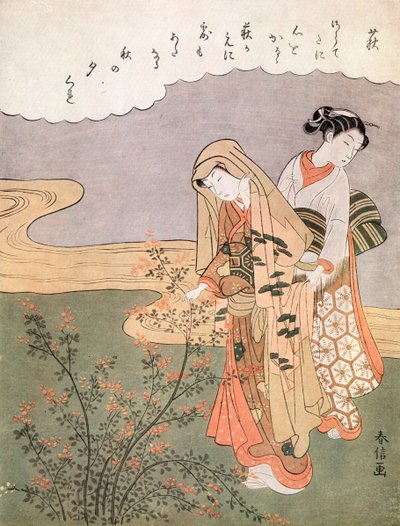 Jeune Dame et Servante, vers 1745-1770 - Suzuki Harunobu
