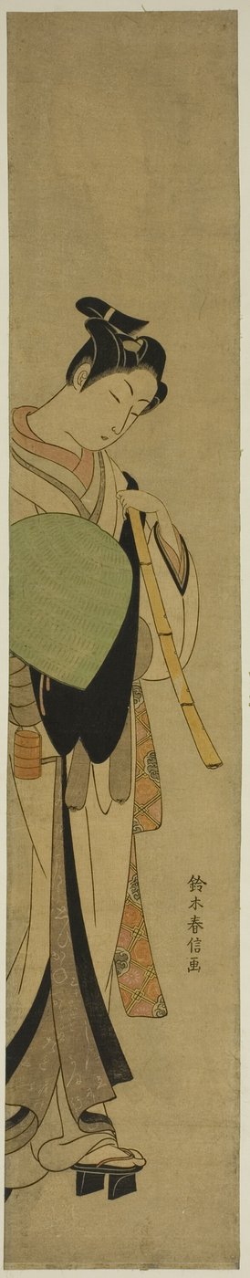 Jeune homme déguisé en moine mendiant - Suzuki Harunobu