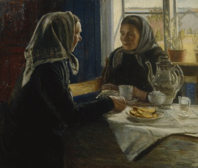 Deux femmes buvant du café - Sven Jorgensen