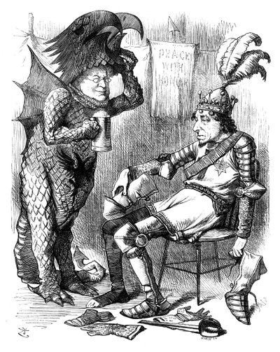 Saint Georges et le Dragon après la représentation, 1878 - Swain