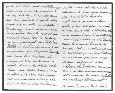 Lettre de Hans Axel von Fersen à Marie-Antoinette - Swedish School