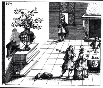 Arbre musical chantant des oiseaux, publié vers 1670 - Swiss School