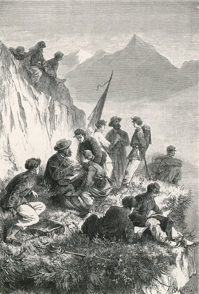 Étudiants en botanique dans les montagnes - Swiss School