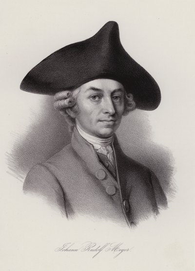 Johann Rudolf Meyer, fabricant de rubans de soie et philanthrope suisse (gravure) - Swiss School