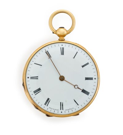 Montre de poche à cylindre à clé ouverte Moulinie, Genève, gravée le 30 juin 1846 (or) - Swiss School