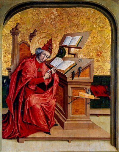 Portrait de Saint Grégoire le Grand ou le Grand (540-604) Pape de 590 à 604 - Swiss School