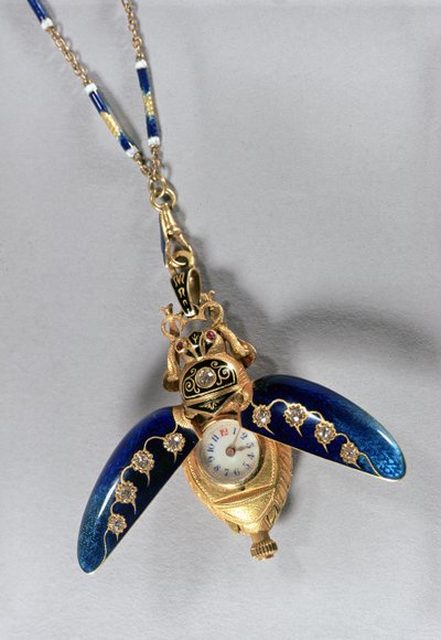 Montre pendentif en forme de scarabée, Chaux-de-Fonds, années 1890 - Swiss School