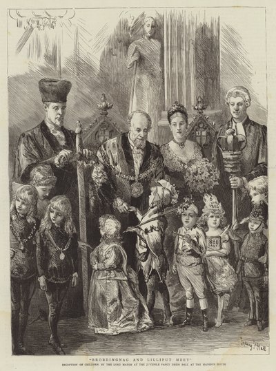 Brobdingnag et Lilliput se Rencontrent - Sydney Prior Hall