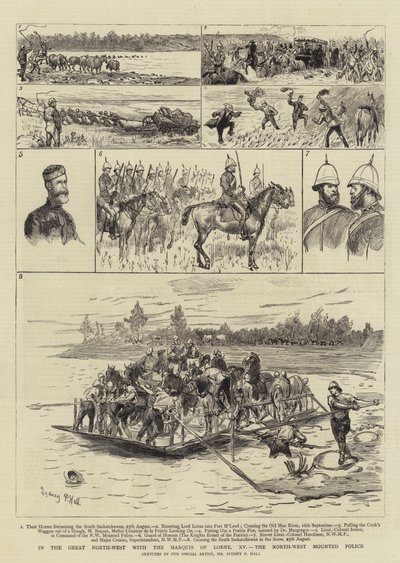 Dans le Grand Nord-Ouest avec le Marquis de Lorne, XV, la Police montée du Nord-Ouest - Sydney Prior Hall
