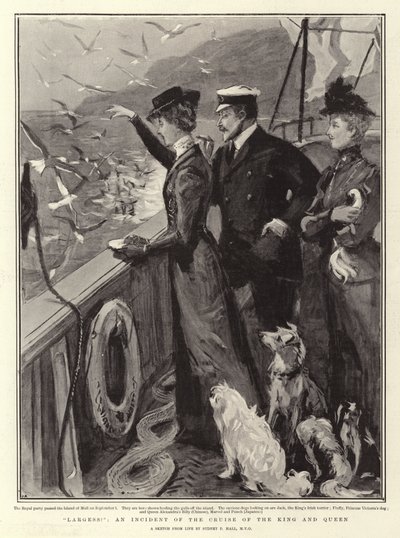 Largesse!, un incident de la croisière du roi et de la reine - Sydney Prior Hall