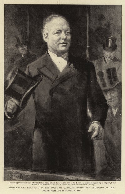 Lord Charles Beresford à la Chambre des communes proposant un retour sans opposition - Sydney Prior Hall
