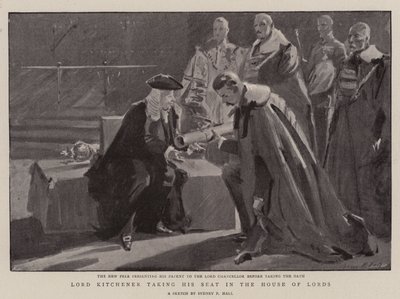 Lord Kitchener prenant son siège à la Chambre des Lords - Sydney Prior Hall