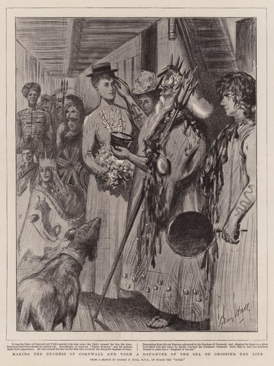 Faire de la duchesse de Cornouailles et de York une fille de la mer en franchissant la ligne - Sydney Prior Hall