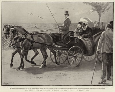 M. Gladstone à Cannes, une promenade sur le boulevard de la Croisette - Sydney Prior Hall