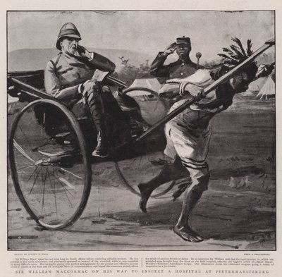 Sir William Maccormac en route pour inspecter un hôpital à Pietermaritzburg - Sydney Prior Hall