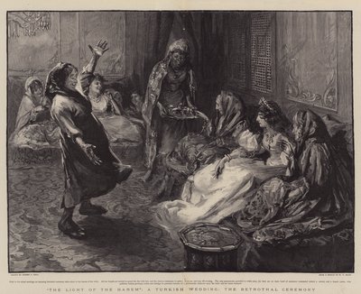 La lumière du harem, un mariage turc, la cérémonie des fiançailles - Sydney Prior Hall