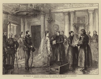 Les paysans de Smolensk présentant une image sainte à la duchesse d