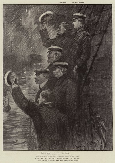 La Tournée royale, Adieu à Malte - Sydney Prior Hall