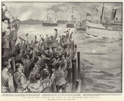 La tournée royale, acclamant l