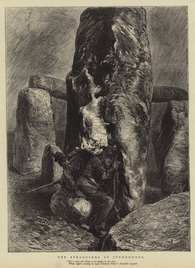 Les traînards à Stonehenge - Sydney Prior Hall