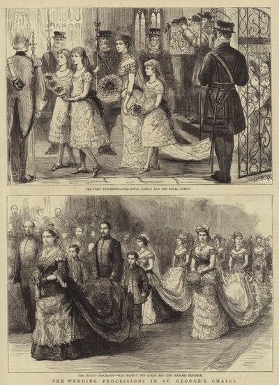 Les processions de mariage dans la chapelle Saint-Georges - Sydney Prior Hall