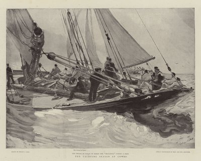 La saison de yachting à Cowes - Sydney Prior Hall