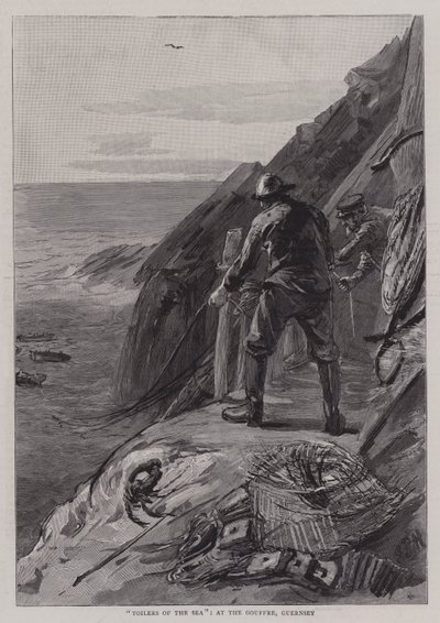 Les travailleurs de la mer, au Gouffre, Guernesey - Sydney Prior Hall