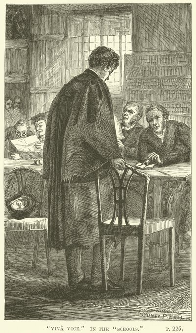 Illustration pour Tom Brown à Oxford par Thomas Hughes - Sydney Prior after Hall