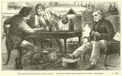 Illustration pour Tom Brown à Oxford par Thomas Hughes - Sydney Prior after Hall