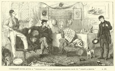 Illustration pour Tom Brown à Oxford par Thomas Hughes - Sydney Prior after Hall