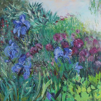 Iris avec Allium - Sylvia Paul
