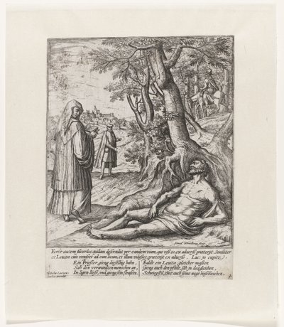 Un prêtre et un lévite passent et laissent le voyageur blessé - Symon Novelanus