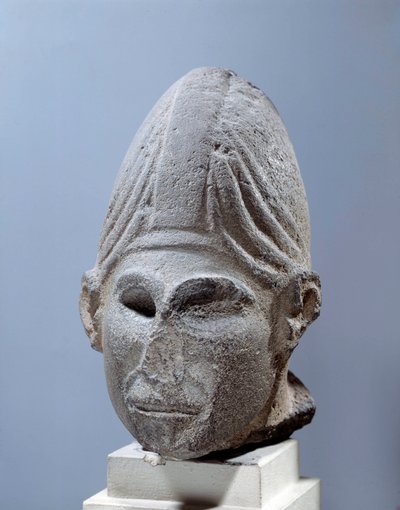 Antiquité orientale : tête de dieu syrien. Environ 2500 av. J.-C. de Djabboul, Syrie. Paris, Musée du Louvre - Syrian Syrian