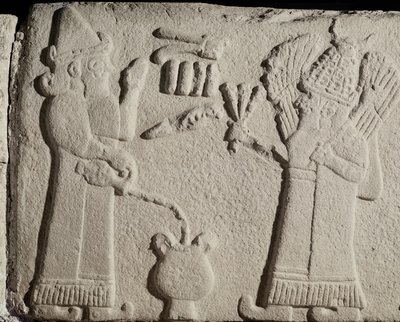 Le roi Salumeli faisant une libation - Syrian Syrian