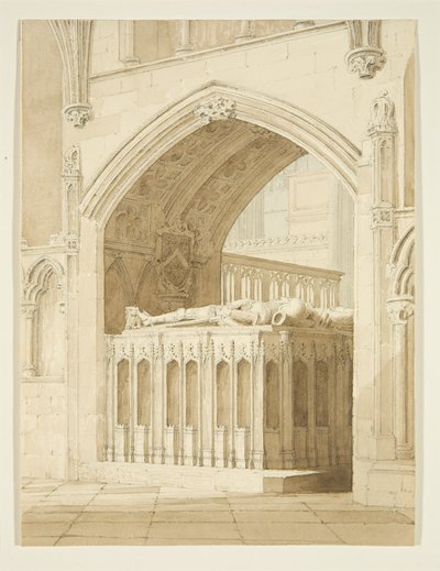 Tombe de Robert Fitzharding, mort en 1170, dans la Cathédrale de Bristol - T.H. Clarke