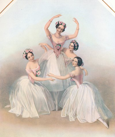 Le célèbre Pas de Quatre : composé par Jules Perrot, vers 1850 - TH Maguire