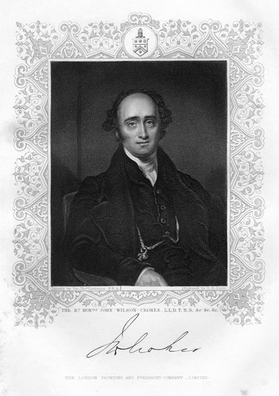 John Wilson Croker 1780-1857, homme d
