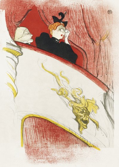 Balcon avec un masque grotesque doré (1894) - TOULOUSE LAUTREC